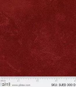 Suedes - Per Yard - P&B Textiles - tonal, blender - Dark Red - SUED-00300-D