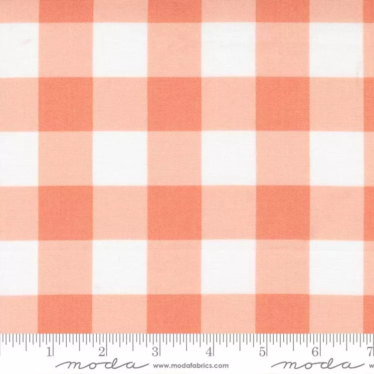 Sunwashed by Corey Yoder of Coriander Quilts for MODA - per yard - Coral - large gingham - 29165 18