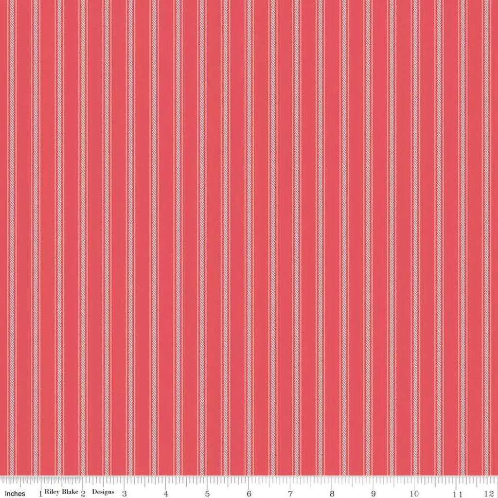 Sweet Acres - Ticking - per yard - by Beverly McCullough for Riley Blake Designs - C13215-Sunset