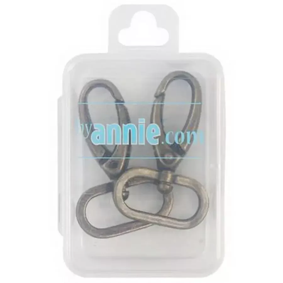 Swivel Hook 1in Antq BR 2 pcs