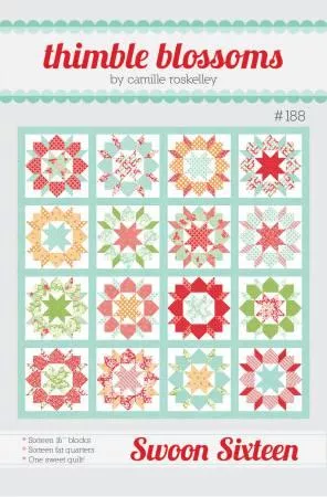 Swoon Sixteen- Thimble Blossoms - 74" x 74" (16" Blocks)