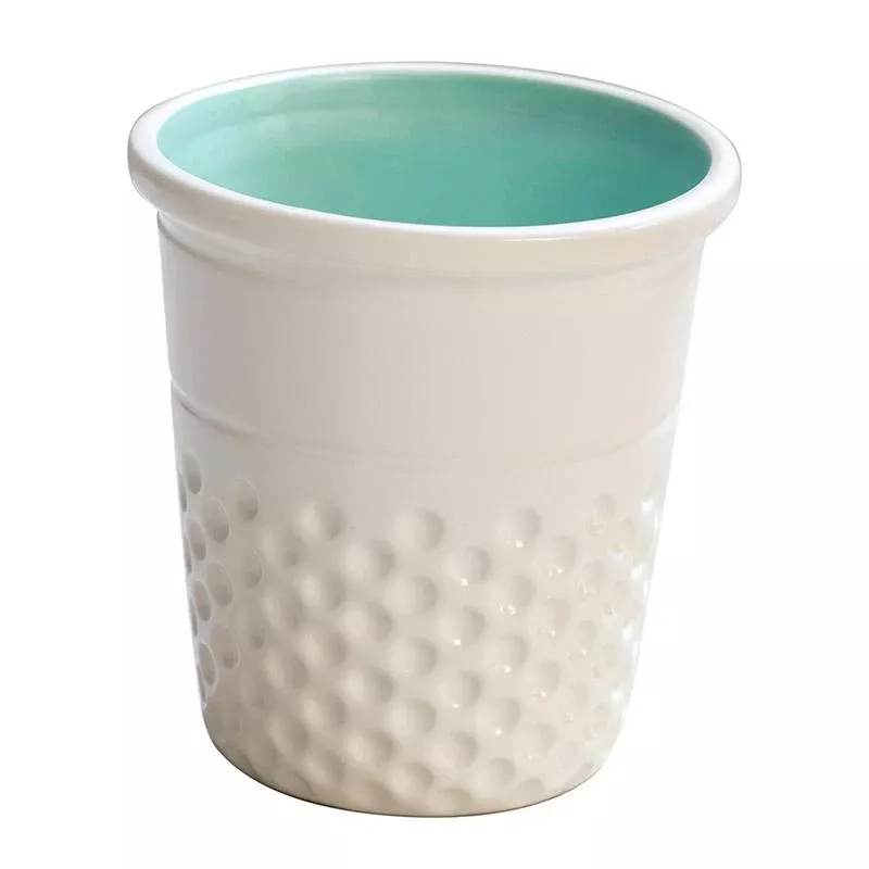 Thimble Ceramic Craft Container - AQUA
