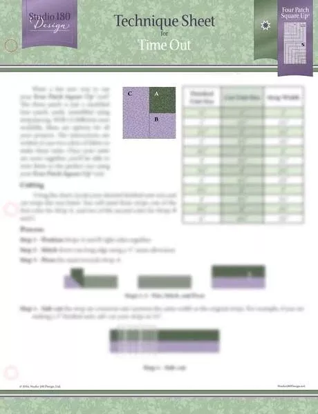 Time Out Technique Sheet - Studio 180 Designs
