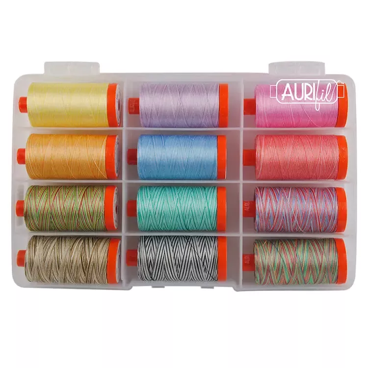 The Variegated Collection a Christa Watson 50wt Thread Collection by Aurifil