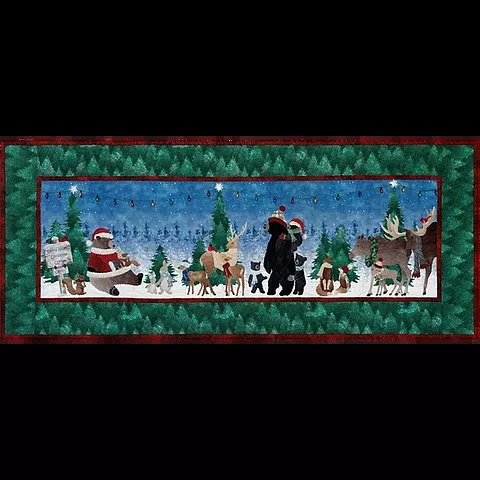 Waiting for Santa Bear Complete Laser Cut Kit by McKenna Ryan | Hoffman Fabrics