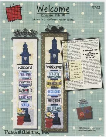 Welcome - Braggin' Pole #2 - Patch Abilities, Inc - Applique wall hanging - PXR02