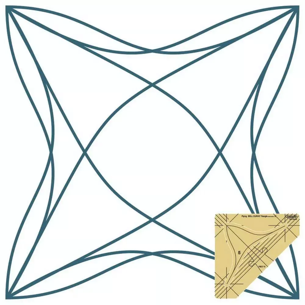 Westalee Design Flying Bell Curve Triangle Templates London Collection 5in