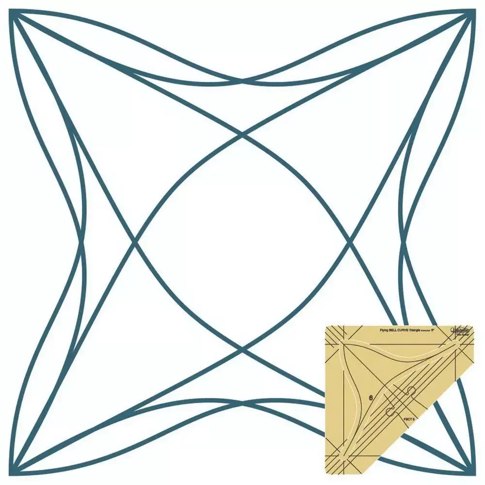 Westalee Design Flying Bell Curve Triangle Templates London Collection 6in