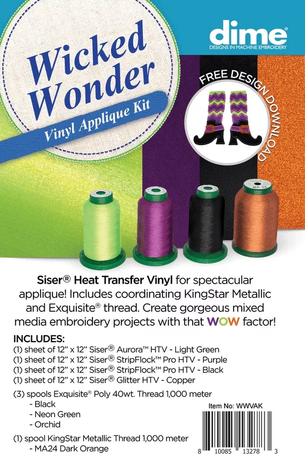 Wicked Wonder Vinyl Applique Kit - DIME - WWVAK