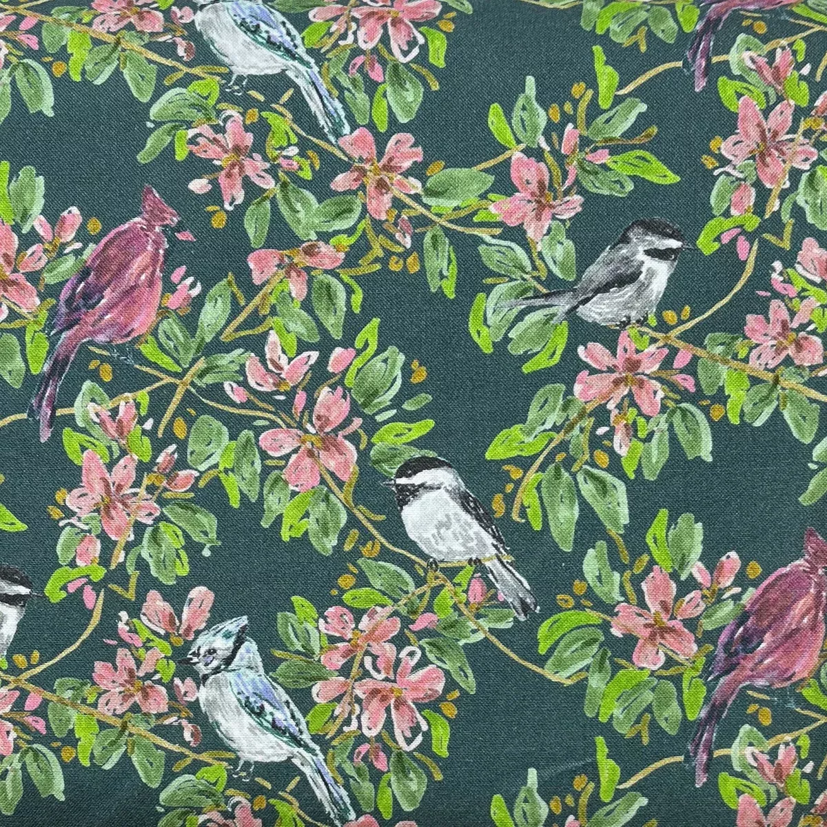 Wildwood - Wildwood Birds - Per Yard - green - Dear Stella - Birds - DCWR2560-Multi