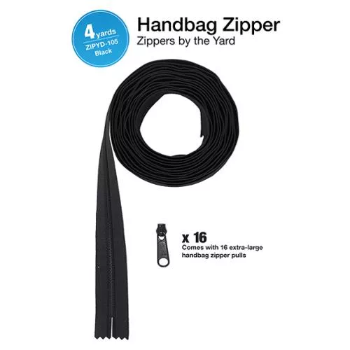 Zipper 4yds with Pulls Black ZIPYD 105 By Annie