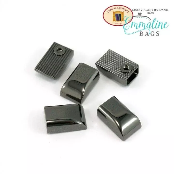Zipper Ends - Gunmetal - 5 Pack