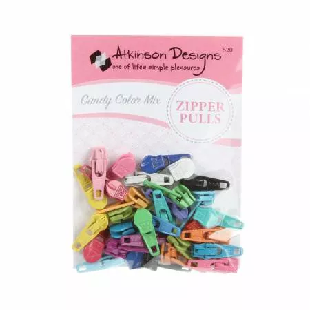 Zipper Pulls Candy Color Mix Assorted Colors - 520