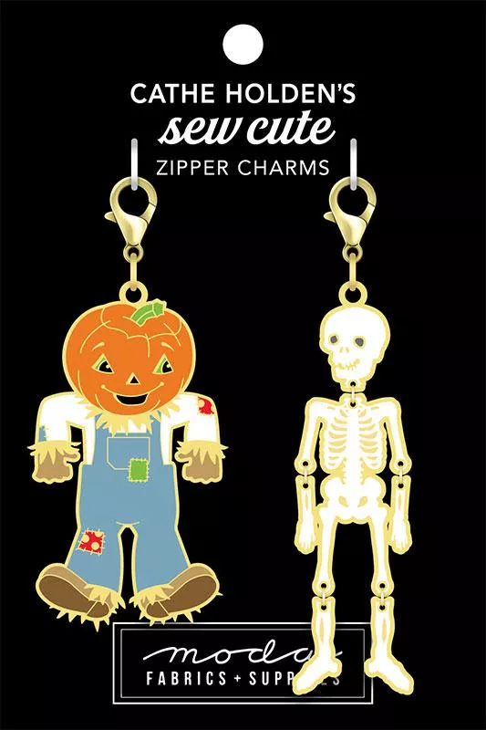 Zipper Pulls – Scarecrow/Skeleton 2ct CH134